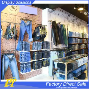 Clothes Display table wall display furniture for jeans shop design