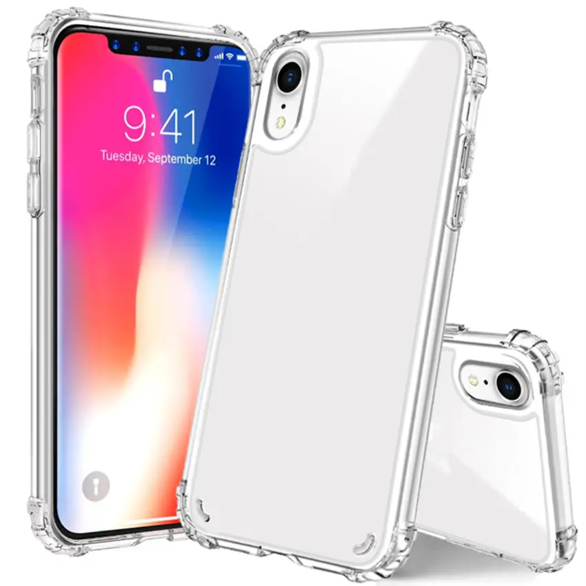 대 한 iPhone 6 7 8 plus X XS Max XR case 투명, 슬림 범퍼 raised 코너 백 폰 cover 방진 shockproof case