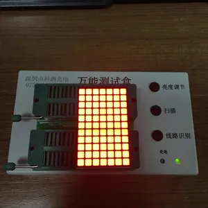 Semi-outdoor 5x7/8x8/7x11 dual color square hole led dot matrix display module led panel