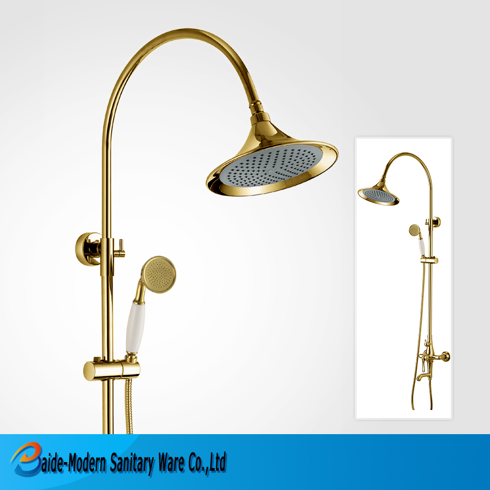 Acier inoxydable Tête de Douche À Main En Laiton De Cuivre Ensembles De Bain Colonne De Douche Ensemble