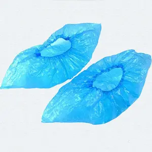 CPE PE Blue Disposable Plastic Nonwoven Waterproof Shoe Cover