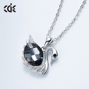 Joyeria Bisuteria Sterling Zilveren Dames Zwarte Zwaan Leuke Dier Sieraden Ketting - Product Image 2