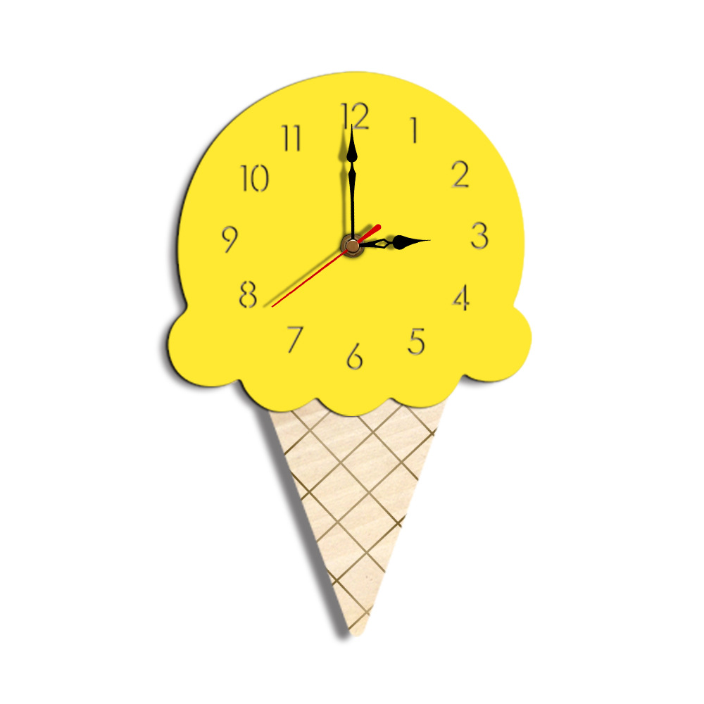 Ice Cream Clock - Cute, Colorful Wall Clock for Kids