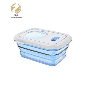 Personalized Silicone Collapsible Food Container Sealed Foldable Lunch Box