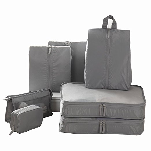 Дорожный аксессуар Средний нейлон ткань особо прочного Упаковка кубики упаковка Организатор 7 компл. для путешествий