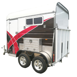 Remorque cavalier colorée, remorque de luxe 2 chevaux avec meubles colorés - Product Image 5