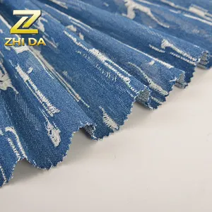 Kain Cina Grosir 12Oz Kain Denim Jacquard Murah untuk Tas Kanvas Tugas Berat