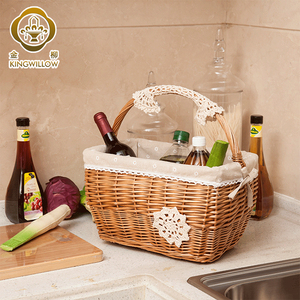 Kingsaule — panier en osier décoratif pour noël, panier de rangement, naturel, ovale et durable, qipao, 300 pièces, Carton/sacs - Product Image 2