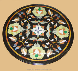 Plans de table en marbre italien, plans de table exclusifs en marbre incrusté - Product Image 1