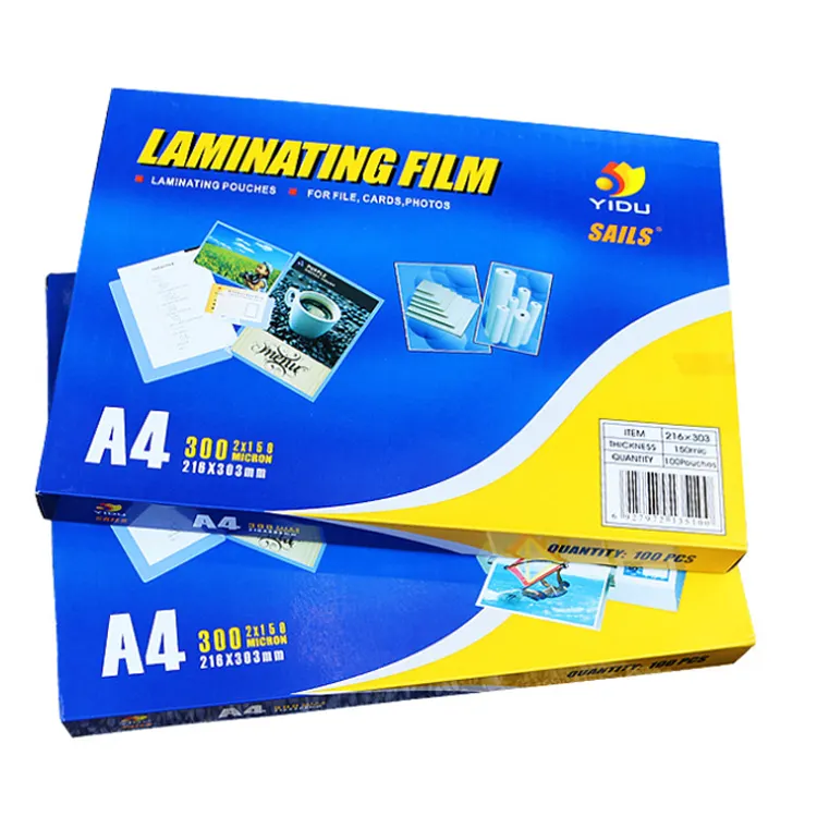 Guangzhou yuhan toptan rekabetçi fiyat A4 150MIC laminasyon film kılıfı plastik film fotoğraf kağıdı için