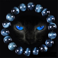 Bracelet en pierre naturelle bleue, 1 pièce, perles oeil de tigre, 8mm, prix d'usine