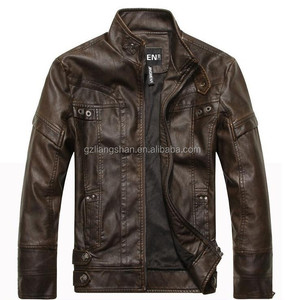 <span class=keywords><strong>Blouson</strong></span> de <span class=keywords><strong>moto</strong></span> en <span class=keywords><strong>cuir</strong></span> molletonné, veste en <span class=keywords><strong>cuir</strong></span> pour homme, coupe slim, cool - Product Image 5