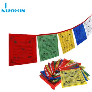 NX custom size china tibet buddhist traditional five elements horizontal string prayer flags for decoration