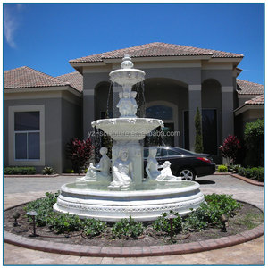 Decoración al aire libre de mármol blanco fuente de agua para la venta - Product Image 1