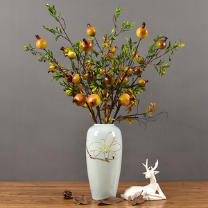 All'ingrosso Vero Tocco Bacche 5 Teste di <span class=keywords><strong>Melograno</strong></span> Artificio Frutto Artificio <span class=keywords><strong>Fiore</strong></span> con rami - Product Image 4