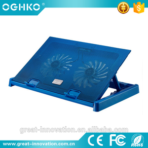 En aluminium portable ordinateur portable corée du sud stand cooling pad avec 2 ventilateurs - Product Image 5