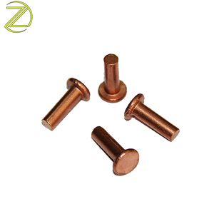 oem&odm flat head copper rivets 8mm-12mm diameter solid