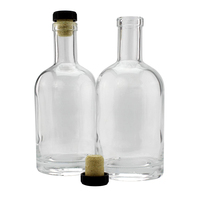 Bouteille en verre pour spiritueux de vodka de 250 ml, 375 ml, 500 ml, 750 ml, 1000 ml avec bouchon