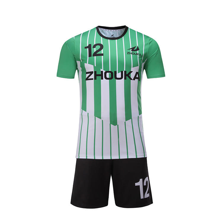 Nuevo diseño de la camisa verde corto negro Tailandia camiseta de