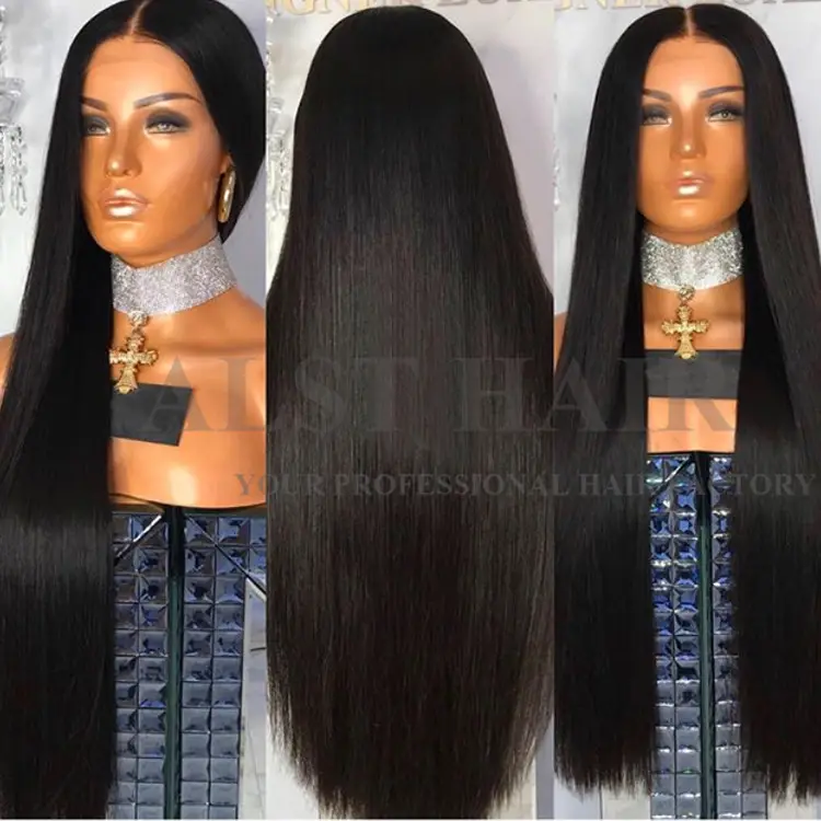 Hotsale 10a Top Grade Straight Virgin Braziliaanse Human Hair Gluless Full Lace Pruik
