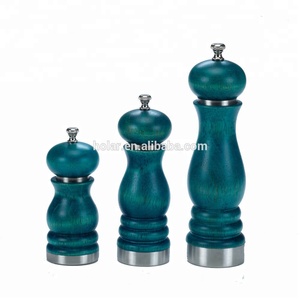 [Holar] chinês fabricado clássico ceruleano azul moinho de sal com aço inoxidável - Product Image 3