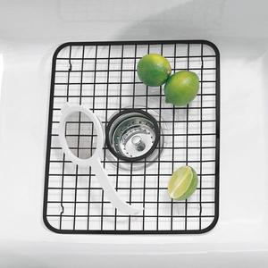 Manufacturer Kitchen <strong>Sink</strong> <strong>Protector</strong> Rack - Wire Grid <strong>Mat</strong> with Center Drain Hole - Product Image 4