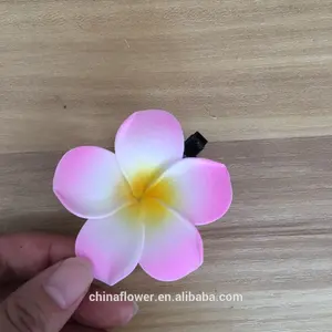 도매 EVA 거품 plumeria 꽃 인공 frangipani 헤어 클립