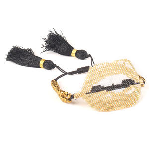 Pulsera <span class=keywords><strong>Miyuki</strong></span> con cuentas <span class=keywords><strong>de</strong></span> oro y labios <span class=keywords><strong>de</strong></span> beso, pulsera <span class=keywords><strong>de</strong></span> cuentas <span class=keywords><strong>de</strong></span> semillas, joyería Unisex, cadena ajustable, <span class=keywords><strong>venta</strong></span> <span class=keywords><strong>al</strong></span> <span class=keywords><strong>por</strong></span> <span class=keywords><strong>mayor</strong></span>, 3 piezas - Product Image 2