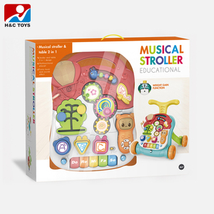 Set Multifunzione 2 in 1 per Bambini: Tavolo Didattico e <span class=keywords><strong>Girello</strong></span> Musicale Sicuro - Product Image 6