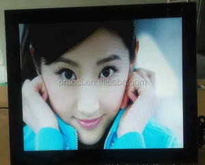 19 ''LCD Tampilan Iklan/Bingkai Foto Digital Dukungan Video/Musik/Foto/Jam/Kalender