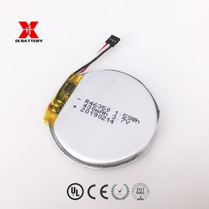 3.7v 350mAh Smart Watch <strong>Battery</strong> 46350 Small <strong>Flat</strong> Round Lithium Polymer <strong>Battery</strong> CE Certified 500 Cycles for Toys - Product Image 2