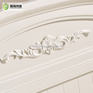 Foshan muebles para el hogar moderno blanco pintado caja diseños cama doble de madera - Product Image 4