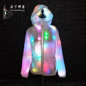 Işık sahne performansı led ışık kulübü dans kostümü parlayan yanıp sönen ceket