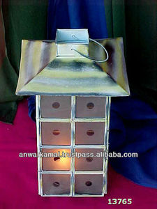 Wholesale Custom Decorative <b>White</b> Glass & Metal Steel Decorative <b>Lanterns</b> - Product Image 2