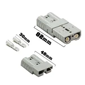 Heavy Duty 350a Power Connector Met Rode Behuizing En Koperen Terminals