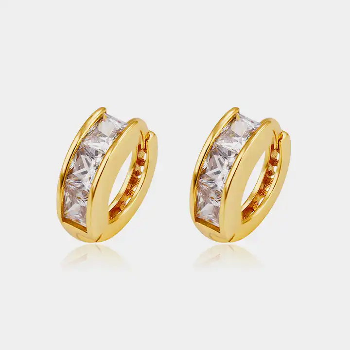 925 silver needle ear rings 24K gold plated earrings Women earrings Hollow  out earrings Fashionable personalized ear stud