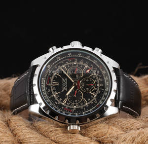 Jaragar-relojes automáticos para hombre, marca de lujo, orologio uomo, Estilo <span class=keywords><strong>vintage</strong></span>, descuento, de cuero genuino, OEM - Product Image 3