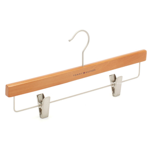 Cintres longs en bois naturel LINDON pour vêtements (haut et bas) - Product Image 6