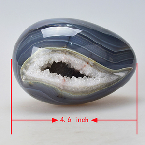 Semi preziosi in cristallo naturale agata Geode sculture Reiki pietra di drago uova per la <span class=keywords><strong>guarigione</strong></span> - Product Image 2