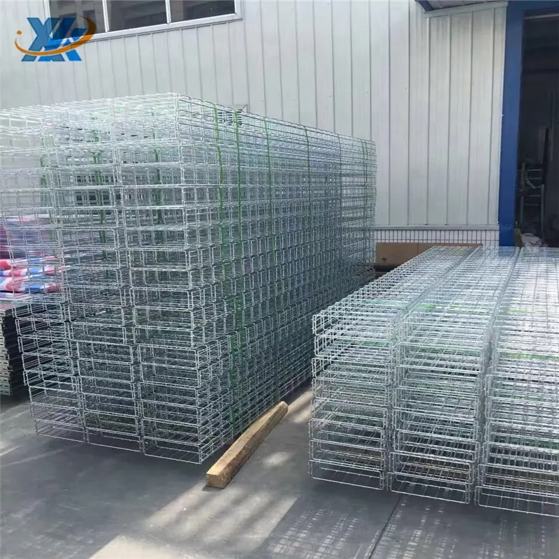 Galvanized Mesh Grid Steel Hanging Cable Tray CE / Wire Mesh Cable Tray