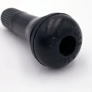 De aluminio Tr 413 Snap-en tallos negro corto tamaños de neumáticos presión en la válvula de neumático sin cámara Tr413 con Natural de alta calidad de caucho Epdm