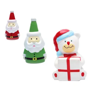 custom Santa claus pu foam slow rising Christmas gift stress toys