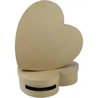 Kraft kağıt kalp şeklinde kağıt şapka kutusu/kağıt ambalaj kalp şeklinde hediye kutuları
