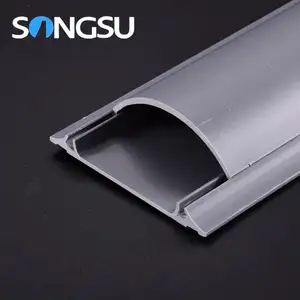 Bán Chạy Nhất Tất Cả Các Kích Cỡ 3 Kênh Linh Hoạt Pvc Sàn Dây Protector/Đen Cable Sàn Protector 1.8M