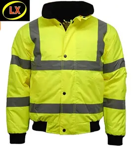 Hi Vis chaqueta Bomber impermeable abrigo de <span class=keywords><strong>trabajo</strong></span> de seguridad - Product Image 1