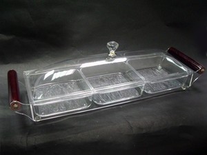 Plateau à fruits à 2 niveaux en verre pour cuisine, design simple - Product Image 6