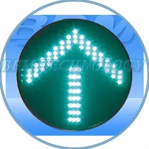 绿色十字箭头标志方向箭头光道路交通信号灯