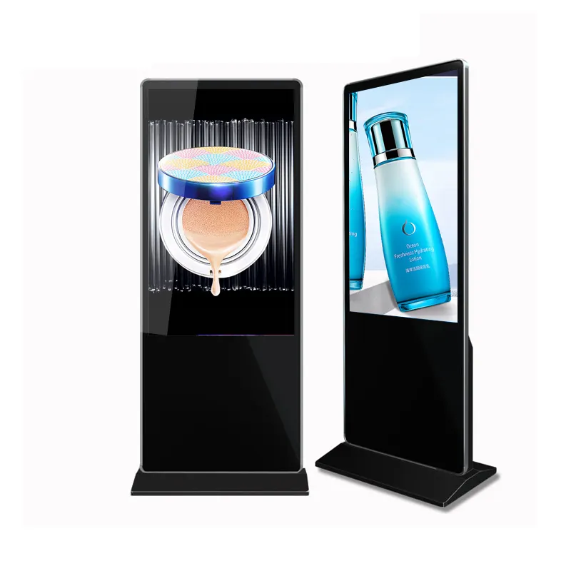 Narrow Bezel Cycle Advertising Full Hd Display All In One Pc Touchscreen Floor Standing Screen Digital Signage Japan Touch Kiosk