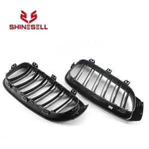1 par de negro mate doble listón de línea de parrilla delantera riñón parrilla para BMW <span class=keywords><strong>Serie</strong></span> 3 F34 GT 335i 328i 2014 -2018 - Product Image 2