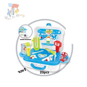 Kids mini plastic pretend operating table play doctor toys set